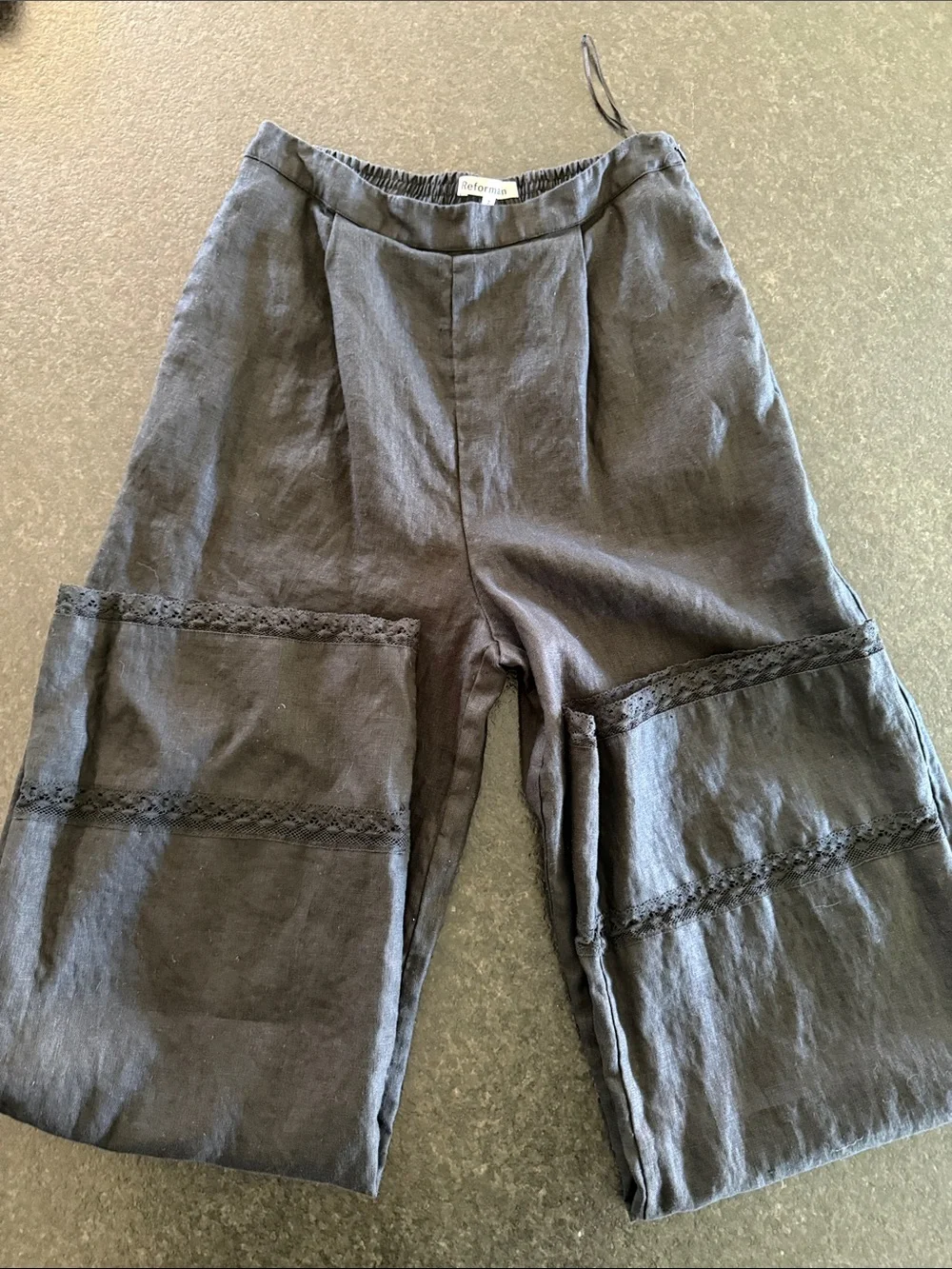 Reformation Violet Linen Two Piece